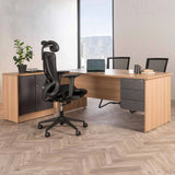 LOGO 2 DOOR CABINET - OAK/GREY