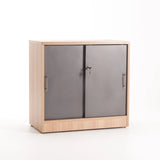 LOGO 2 DOOR CABINET - OAK/GREY