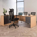 LOGO 3 DRAWER UNIT FOR DESKS - OAK/GREY