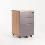 LOGO MOBILE 3 DRAWER UNIT - OAK/GREY