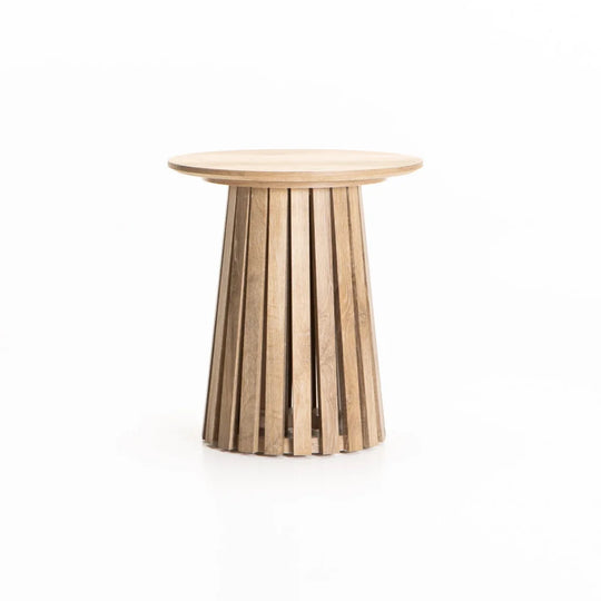 LOLA 45cm ROUND SIDE TABLE - OAK
