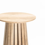 LOLA 45cm ROUND SIDE TABLE - OAK