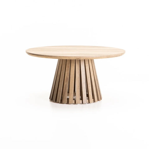LOLA 80cm ROUND COFFEE TABLE - OAK