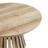 LOLA 80cm ROUND COFFEE TABLE - OAK