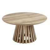 LOLA 80cm ROUND COFFEE TABLE - OAK