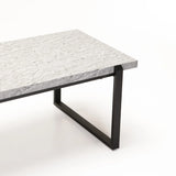 LOTUS 120x60cm COFFEE TABLE - GREY MARBLE