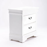 LOUISE 2 DRAWER PEDESTAL - WHITE