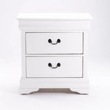 LOUISE 2 DRAWER PEDESTAL - WHITE
