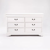 LOUISE 6 DRAWER DRESSER - WHITE