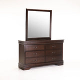 LOUISE 6 DRAWER DRESSER - DARK