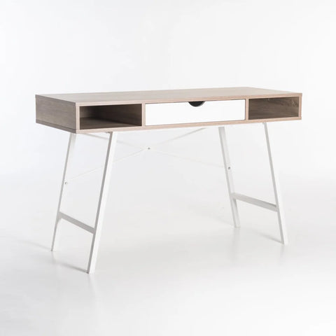 LUCA 120cm DESK - OAK/WHITE