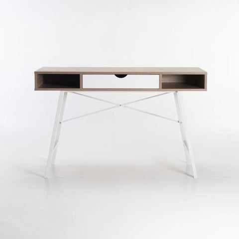 LUCA 120cm DESK - OAK/WHITE