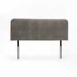 LUCY BOUCLE FABRIC SINGLE HEADBOARD - GREY