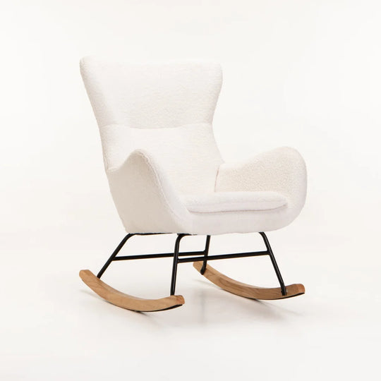LULU FLEECE ROCKING CHAIR - CREAM