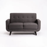 LUNA FABRIC 2 SEATER - DARK GREY/DARK LEG