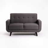 LUNA FABRIC 2 SEATER - DARK GREY/DARK LEG