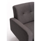 LUNA FABRIC 3 SEATER - DARK GREY/DARK LEG