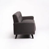 LUNA FABRIC 3 SEATER - DARK GREY/DARK LEG