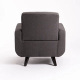 LUNA FABRIC ARMCHAIR - DARK GREY/DARK LEG