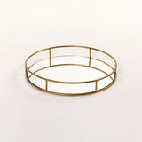 LUXE ROUND SET OF 2 MIRROR TRAYS
