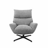 MABEL FABRIC ARMCHAIR W/SWIVEL - LIGHT GREY