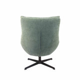 MABEL FABRIC ARMCHAIR W/SWIVEL - GREEN