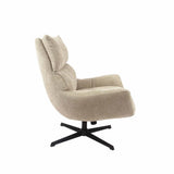 MABEL FABRIC ARMCHAIR W/SWIVEL - OATMEAL
