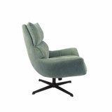 MABEL FABRIC ARMCHAIR W/SWIVEL - GREEN
