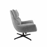 MABEL FABRIC ARMCHAIR W/SWIVEL - LIGHT GREY