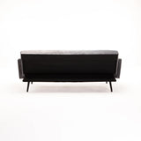 MAC VELVET SLEEPER COUCH - DARK GREY/BLACK LEGS