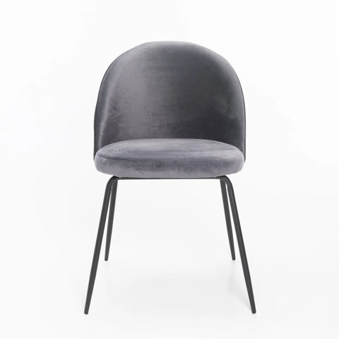 MADDIE VELVET DINING CHAIR - GREY