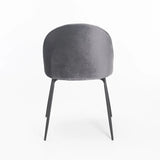 MADDIE VELVET DINING CHAIR - GREY