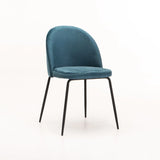 MADDIE VELVET DINING CHAIR - PETROL BLUE