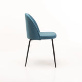 MADDIE VELVET DINING CHAIR - PETROL BLUE