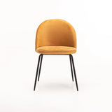 MADDIE VELVET DINING CHAIR - MUSTARD