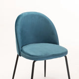 MADDIE VELVET DINING CHAIR - PETROL BLUE