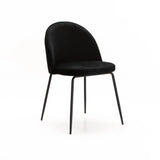 MADDIE VELVET DINING CHAIR - BLACK