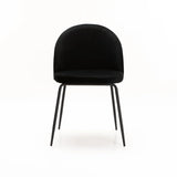 MADDIE VELVET DINING CHAIR - BLACK