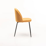 MADDIE VELVET DINING CHAIR - MUSTARD