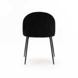MADDIE VELVET DINING CHAIR - BLACK
