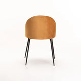 MADDIE VELVET DINING CHAIR - MUSTARD