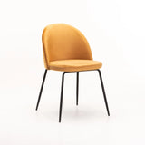 MADDIE VELVET DINING CHAIR - MUSTARD