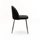 MADDIE VELVET DINING CHAIR - BLACK