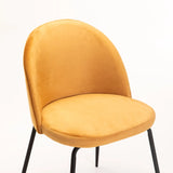 MADDIE VELVET DINING CHAIR - MUSTARD