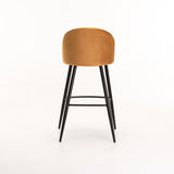 MADDIE VELVET KITCHEN STOOL - MUSTARD