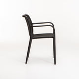 MAJORCA CHAIR W/ARMS - BLACK