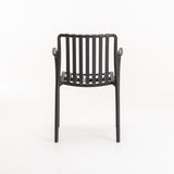 MAJORCA CHAIR W/ARMS - DARK GREY