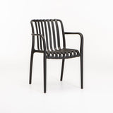 MAJORCA CHAIR W/ARMS - BLACK