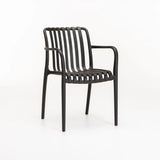 MAJORCA CHAIR W/ARMS - BLACK