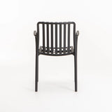 MAJORCA CHAIR W/ARMS - DARK GREY